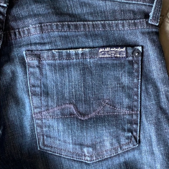 7 FOR ALL MANKIND Straight Leg Dark Wash Jeans - Picture 11 of 16